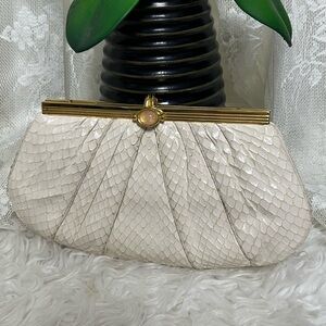 “Judith Leiber” Antigute “Snake Skin” Clutch Missing Chain, Vintage Clutch